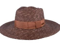 Joanna Hat Brown/Caramel Straw Hat - Brixton