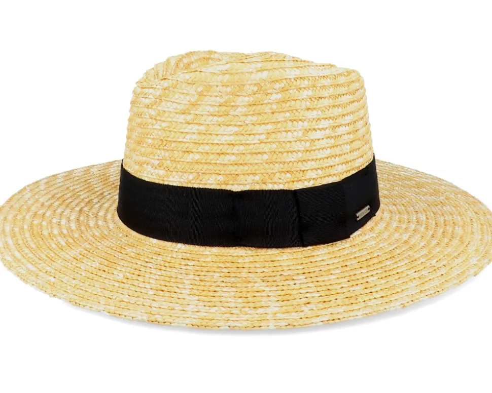 Joanna Hat Honey/Black Straw Hat - Brixton