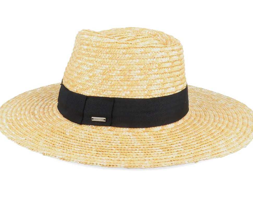 Joanna Hat Honey/Black Straw Hat - Brixton