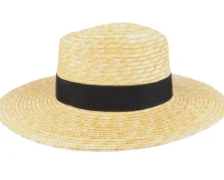 Joanna Hat Honey/Black Straw Hat - Brixton