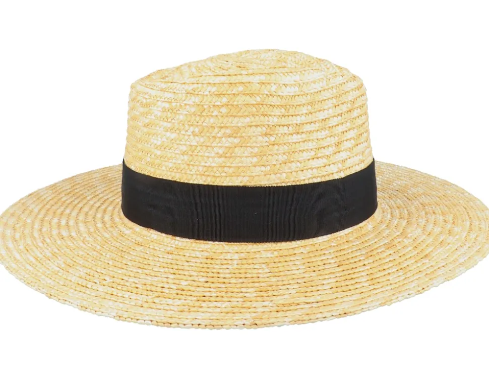 Joanna Hat Honey/Black Straw Hat - Brixton
