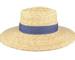 Joanna Hat Honey/Joe Blue Straw Hat - Brixton