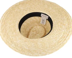 Joanna Short Brim Hat Honey/White Floral Straw Hat - Brixton