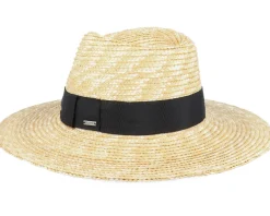 Joanna Short Brim Honey Straw Hat - Brixton