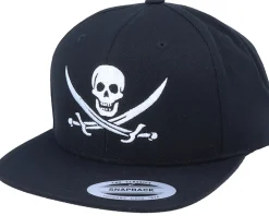 Jolly Roger Pirate Black Snapback - Iconic