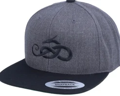 Jormungandr Charcoal Grey/Black Snapback - Vikings