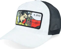 K Bye. Pop Art Velvet Black A-Frame Trucker - Calza Pennello