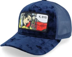 K Bye. Pop Art Velvet Black A-Frame Trucker - Calza Pennello