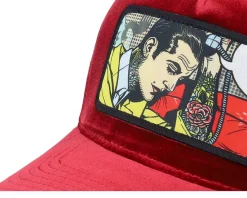 K Bye. Pop Art Velvet Red/Black A-Frame Trucker - Calza Pennello
