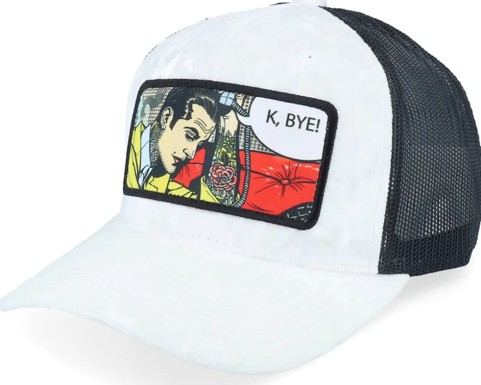 K Bye. Pop Art Velvet Red/Black A-Frame Trucker - Calza Pennello