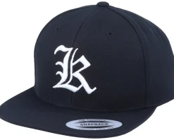 K Letter 3D Black Snapback - Iconic
