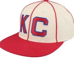 KC Monarchs Negro League Archive 400 Series White/Red Snapback - American Needle