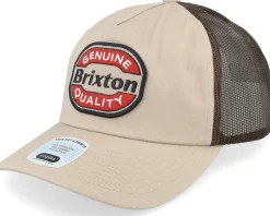 Keaton Hat Sand/Sepia Trucker - Brixton