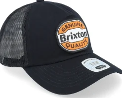 Keaton Medium Profile Hat Black/Black Trucker - Brixton