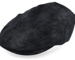 Kent Ef Pigskin Black Earflap Flatcap - Stetson