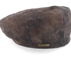 Kent Ef Pigskin Brown Earflap Flatcap - Stetson