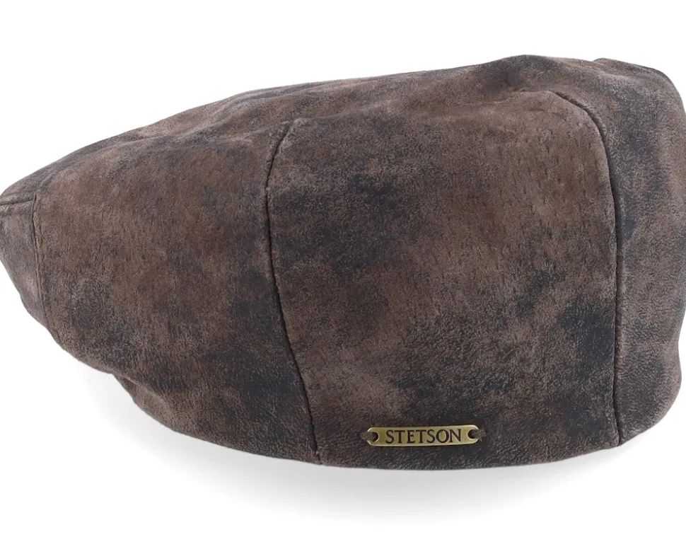 Kent Ef Pigskin Brown Earflap Flatcap - Stetson