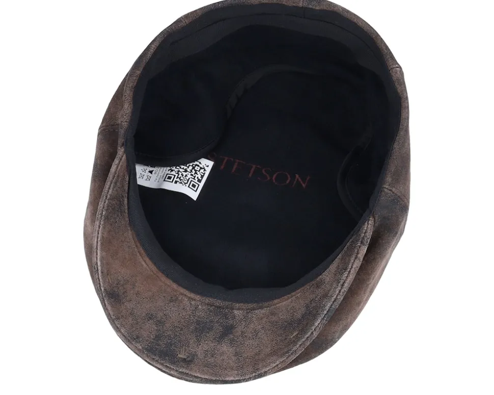 Kent Ef Pigskin Brown Earflap Flatcap - Stetson