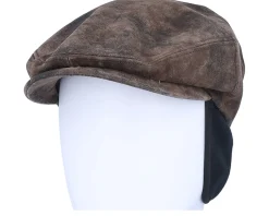 Kent Ef Pigskin Brown Earflap Flatcap - Stetson