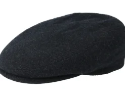 Kent Wool/Cashmere Black Flat Cap - Stetson
