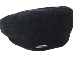 Kent Wool/Cashmere Black Flat Cap - Stetson