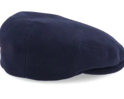 Kent Wool/Cashmere Ear Flap Navy Flat Cap - Stetson