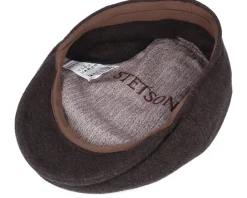 Kent Wool/Cashmere Ear Flap Brown Flat Cap - Stetson