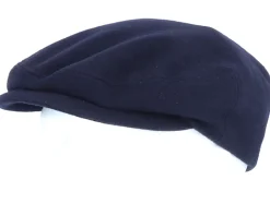 Kent Wool/Cashmere Ear Flap Navy Flat Cap - Stetson