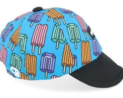Kids 0-6 Months Pop Neon Blue Short Brim Aqua Dream Adjustable - Headster