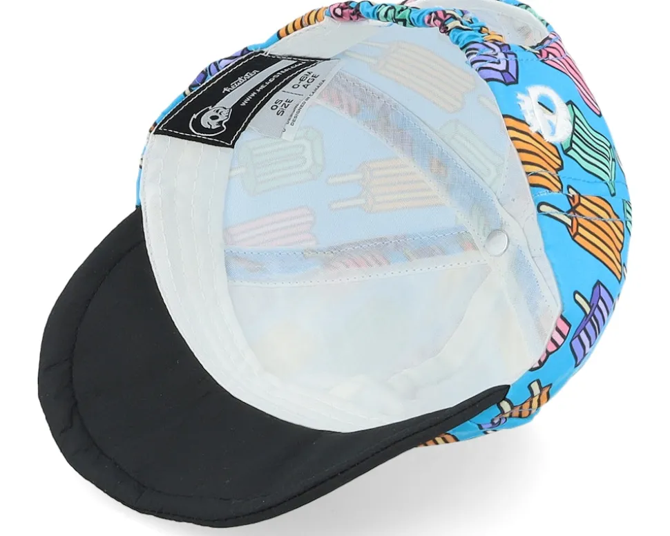 Kids 0-6 Months Pop Neon Blue Short Brim Aqua Dream Adjustable - Headster