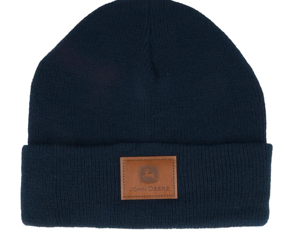 Kids Acrylic Knit Beanie Navy Cuff - John Deere