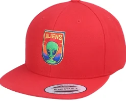 Kids Aliens Logo Red Snapback - Kiddo Cap
