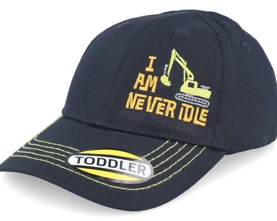 Kids All Twill Never Idle Black Adjustable - John Deere