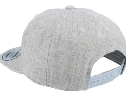 Kids Alma Engraved Patch Heather Grey Snapback - Kiddo Cap