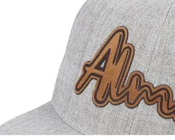 Kids Alma Engraved Patch Heather Grey Snapback - Kiddo Cap