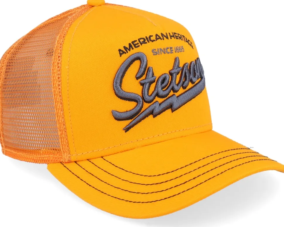 Kids American Heritage Classic Orange A-Frame Trucker - Stetson