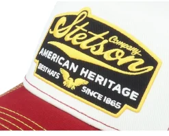 Kids American Heritage White/Maroon Trucker - Stetson