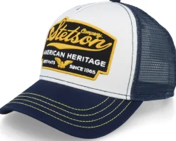 Kids American Heritage White/Maroon Trucker - Stetson