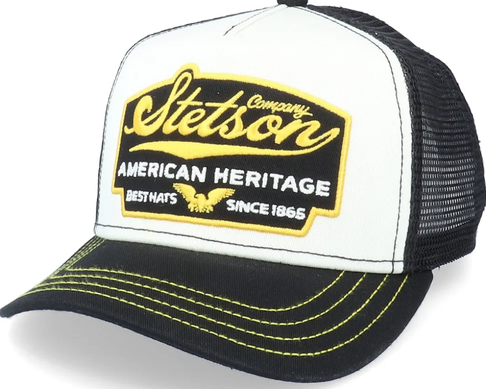 Kids American Heritage White/Black Trucker - Stetson