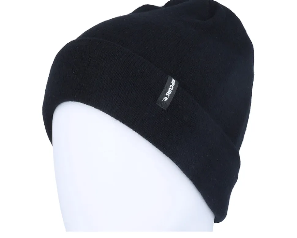 Kids Anti Series Apline Beanie Black Cuff - Rip Curl