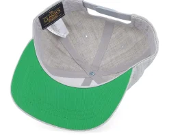 Kids August Engraved Patch Heather Grey Snapback - Kiddo Cap