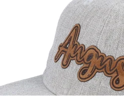 Kids August Engraved Patch Heather Grey Snapback - Kiddo Cap