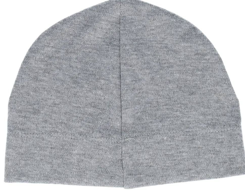Kids Baby Engraved Suede Patch Heather Grey Beanie - Babybugz