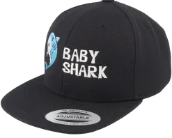 Kids Baby Shark Black Snapback - Kiddo Cap