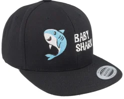 Kids Baby Shark Black Snapback - Kiddo Cap