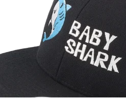 Kids Baby Shark Black Snapback - Kiddo Cap