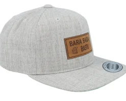 Kids Bara Bada Bastu Engraved Heather Grey Snapback - Kiddo Cap