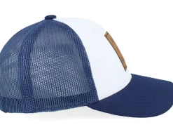 Kids Bara Bada Bastu Engraved White/Navy Trucker - Kiddo Cap