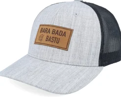 Kids Bara Bada Bastu Engraved Heather Grey/Black Trucker - Kiddo Cap