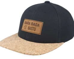 Kids Bara Bada Bastu Engraved Black/Cork Snapback - Kiddo Cap